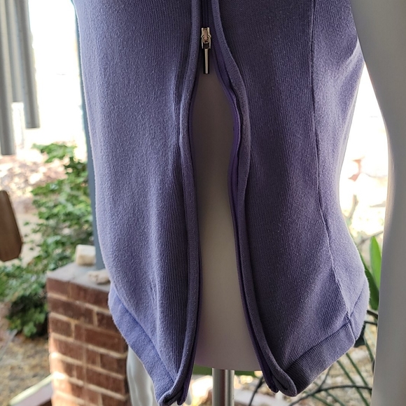 Babe Didrikson Slant Side Zip Sleeveless Tank Top - Picture 5 of 8